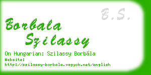 borbala szilassy business card